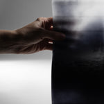 Hand-poured wax texture of LUNARIS sculptural candle object